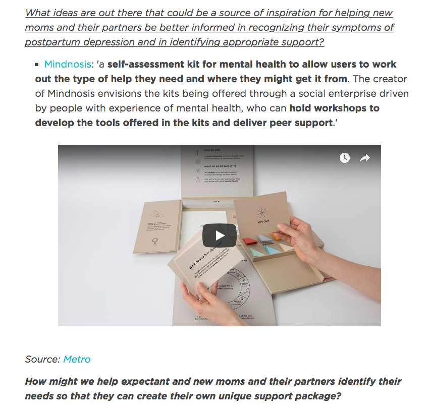 OpenIDEO Thought Starter — Mindnosis
